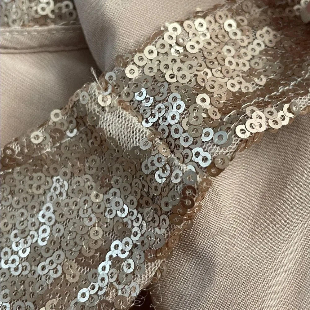 Free People Gold Sequin Mini Dress Small